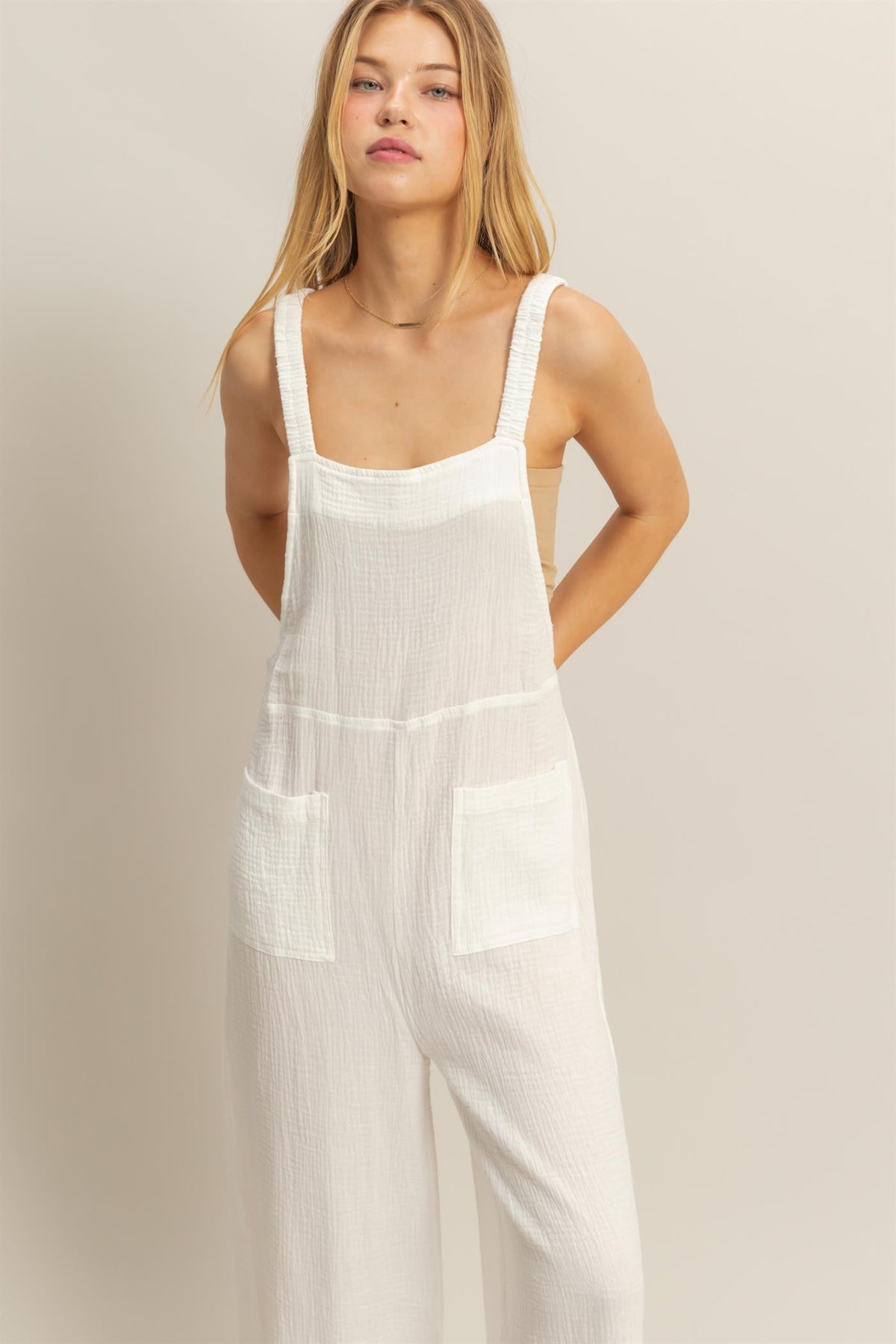 Capri Jumpsuit in White