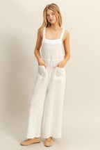 Capri Jumpsuit in White