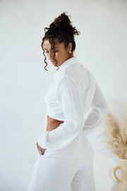 Zaya Tie Top in White