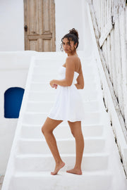 Janelle Strapless Dress in White