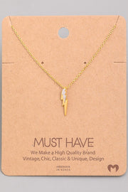 Small Lightning Bolt Pendant Necklace