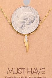 Small Lightning Bolt Pendant Necklace
