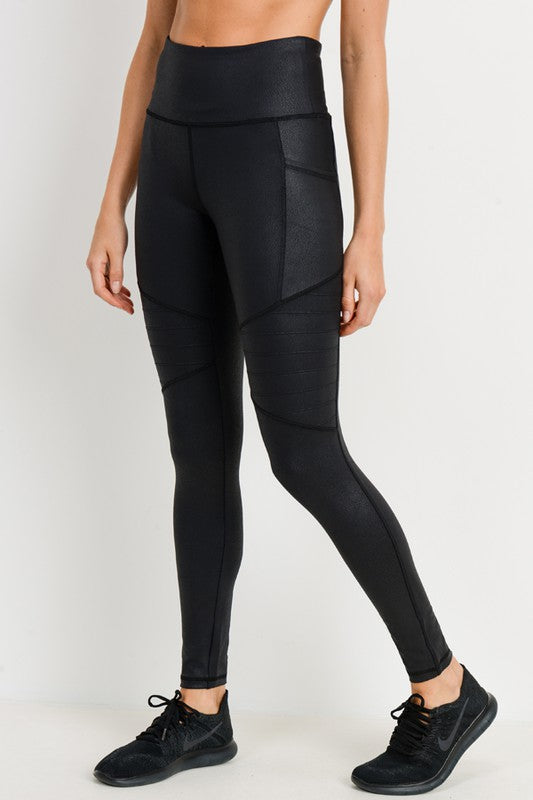 Jacey Black Moto Leggings