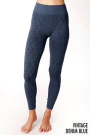 Lani Leggings Snake Skin in Denim