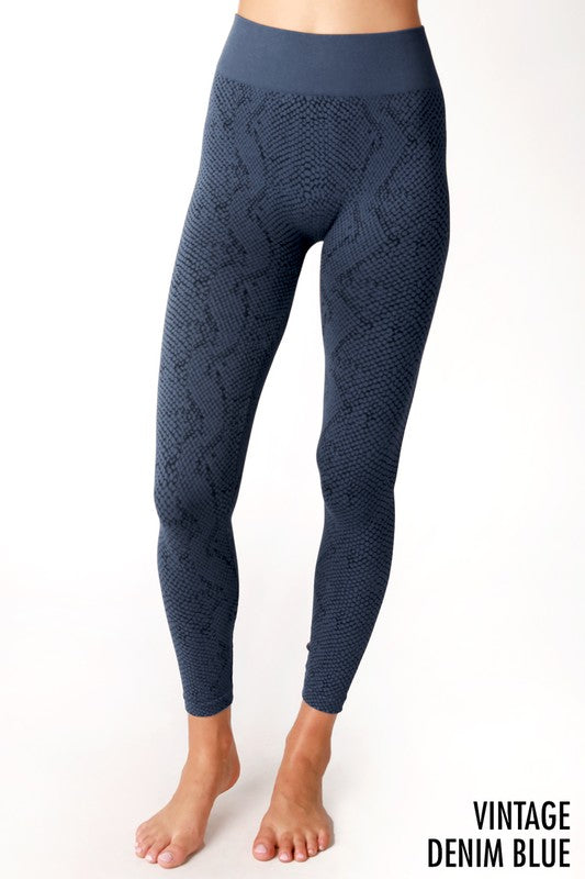 Lani Leggings Snake Skin in Denim