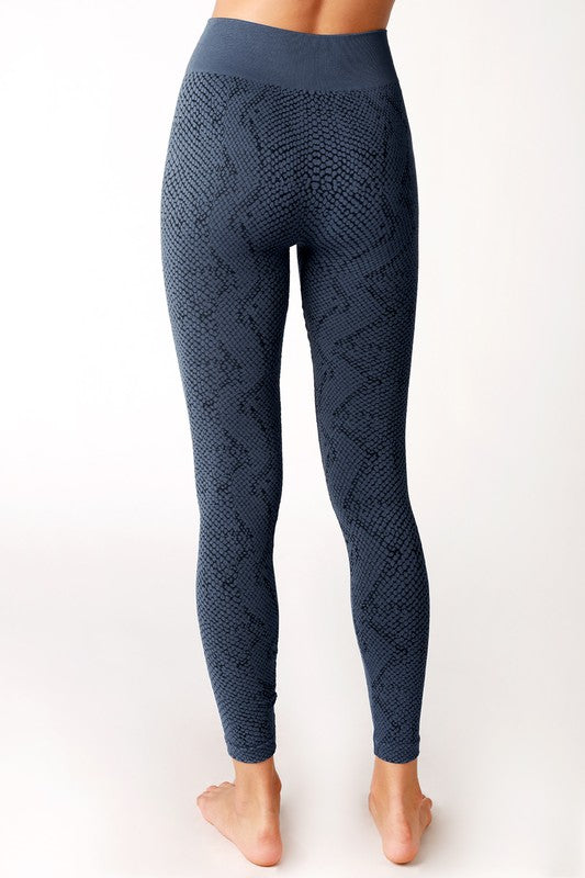 Lani Leggings Snake Skin in Denim