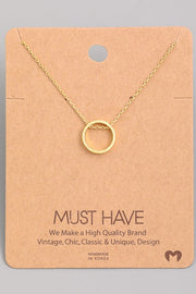 Dainty Circle Pendant Necklace