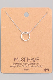 Dainty Circle Pendant Necklace