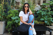 Green, Red & Black Striped Bag Strap